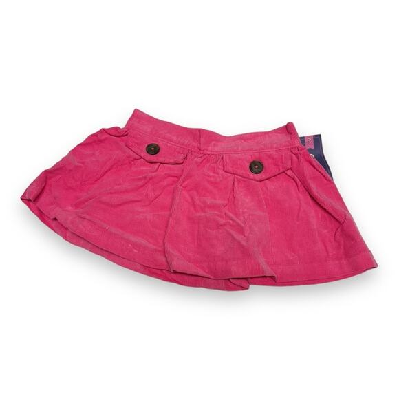 Cherokee Girls Skirt Sz 12 Mo Hot Paradise Pink Corduroy Faux Pockets Buttons - Picture 3 of 6